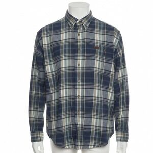 Woolrich Mens Large Plaid Button Down Shirt Heritage Outdoors Classic Cozy Retro